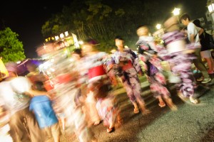 Kimonos on their way to Gujo Odori in Gujo Hachiman, Japan
