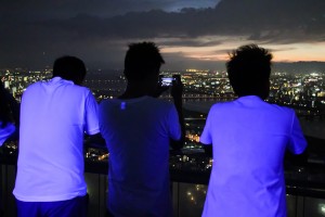 Looking out over Osaka from the Sky Tower