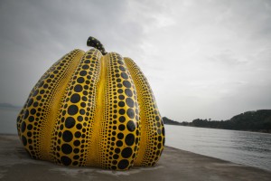 Yayoi Kusa’s Pumpkin on Naoshima, Japan
